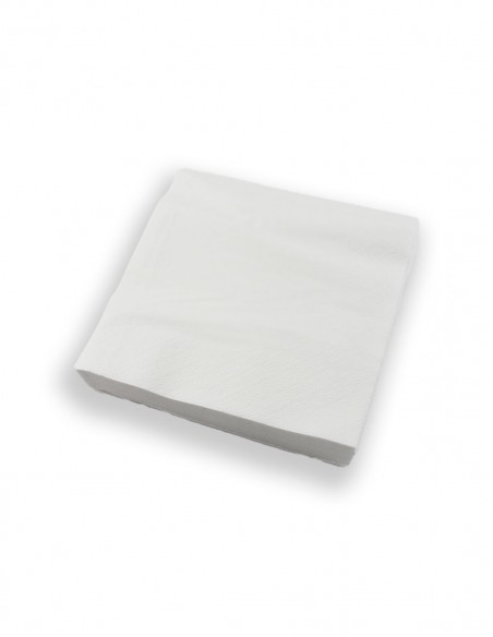 Servilletas blancas de dos capas 40x40 cm 100 uds