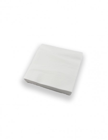 Servilletas blancas de dos capas 20x20 cm 100 uds