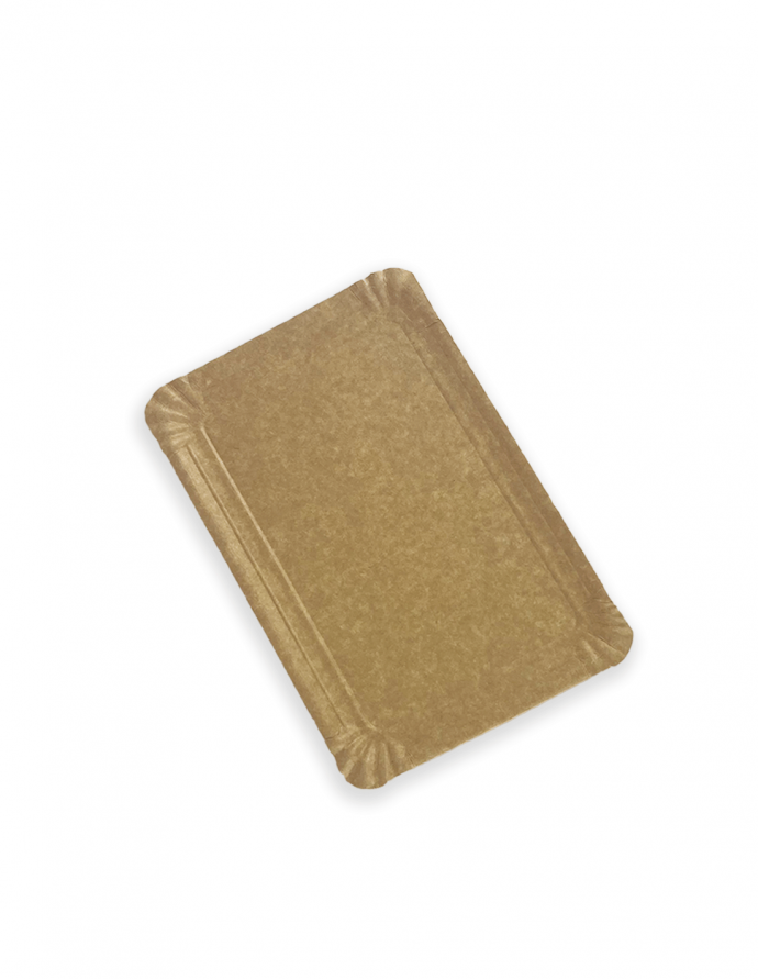 Bandeja cartón kraft 16x22 cm 100 uds