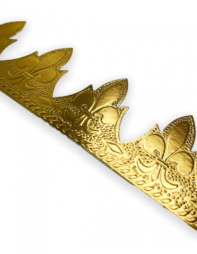 Corona de roscón de reyes en color oro