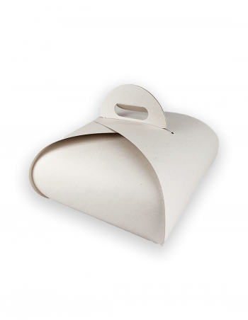 Caja para pastel crema con asas 32x32x15 cm