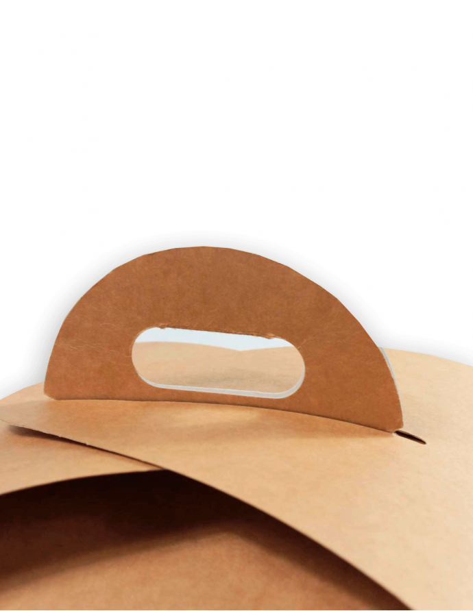 Caja para pastel con asas 28x28x15 cm 