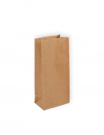 Bolsa papel kraft con asa plana 26 x 30 cm marrón - Take Away and Delivery   Kalamazoo