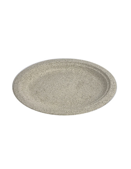 Plato de pulpa de trigo 23 cm 50 uds