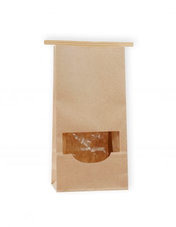 Bolsas papel Kraft 80 gr. Americanas fuelle y sin asas 25+15×43,5 cm –  Omipack