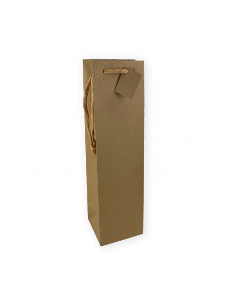Bolsa asa cordón para 1 botella. 13+11.4x44 cm.10 uds