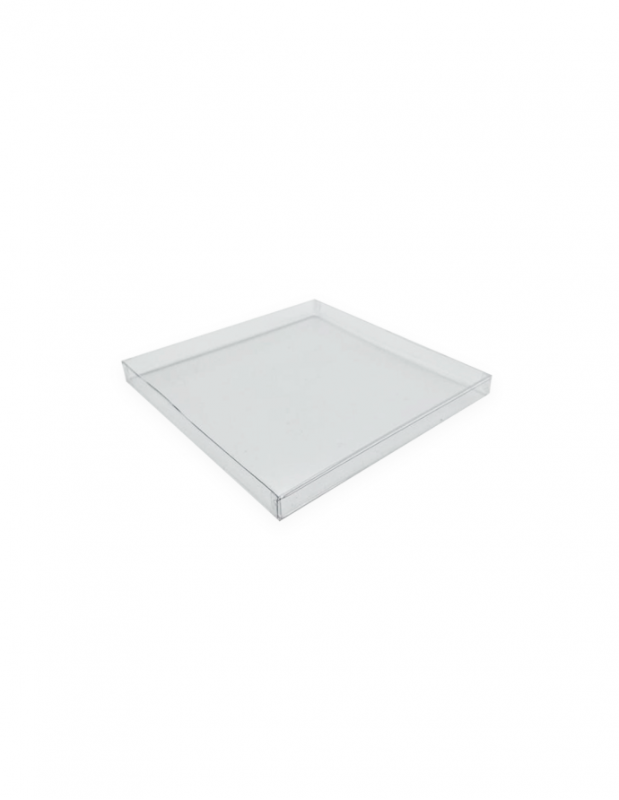Caja PVC transparente 17x17x1,5 cm 