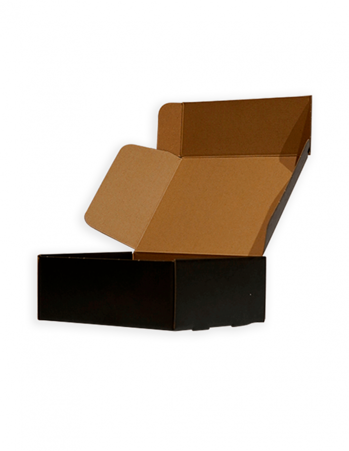 Caja ecommerce premium negra 25,5x20x8 cm 10 uds
