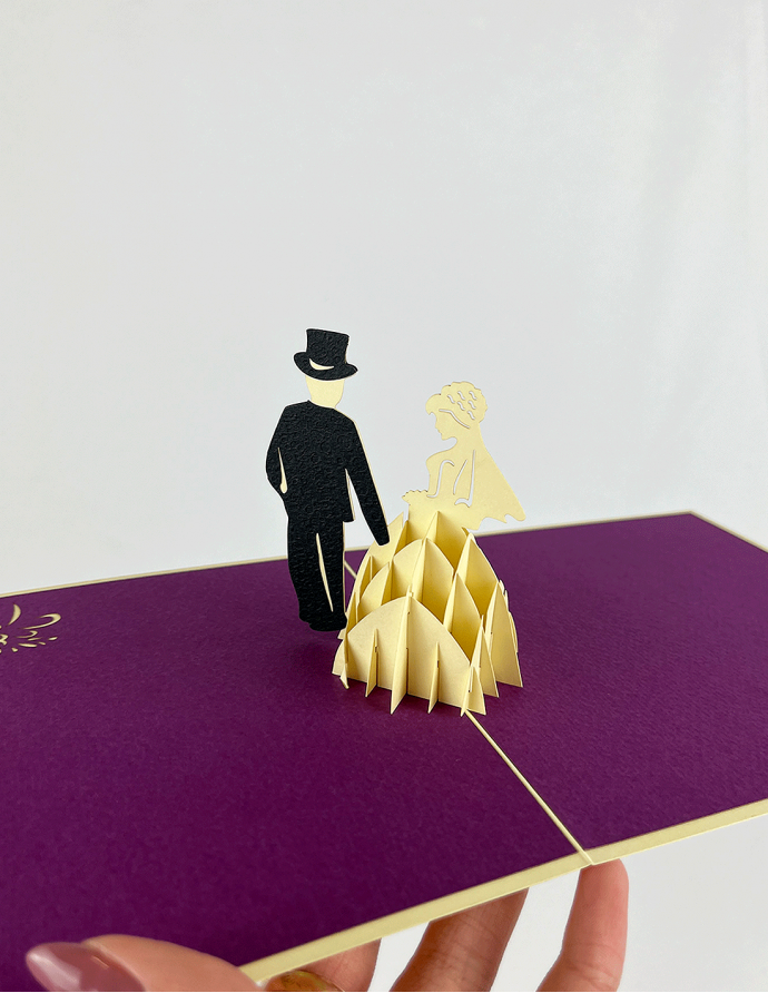 Postal "Parella de nuvis" 15x15 cm