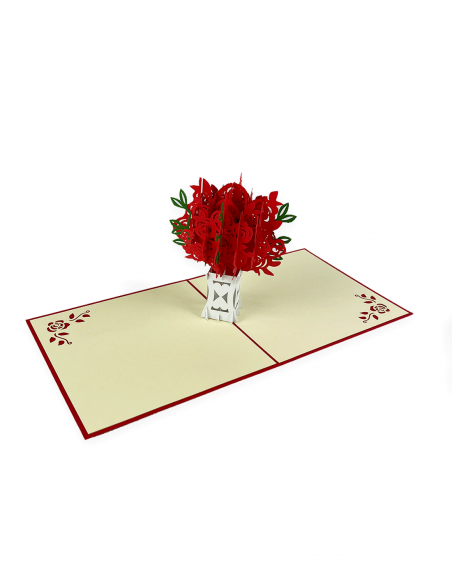 Postal "Centre de roses" 15x15 cm