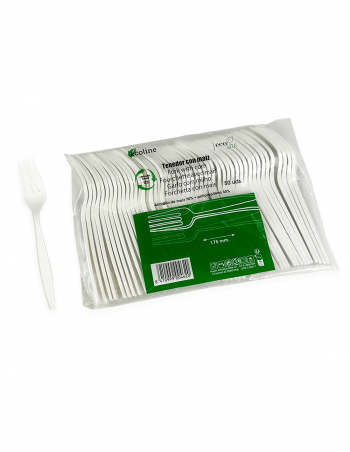 Tenedores de maíz CPLA 17,5 cm 50 uds