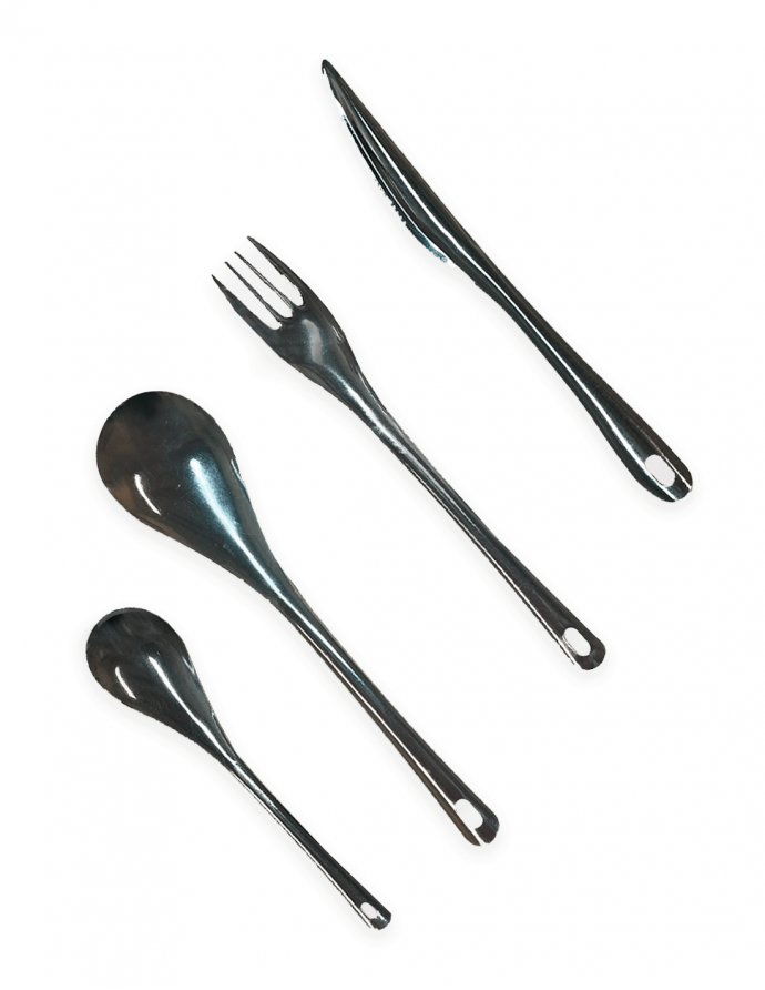 Cuchillos de acero inoxidable 17,7 cm 25 uds