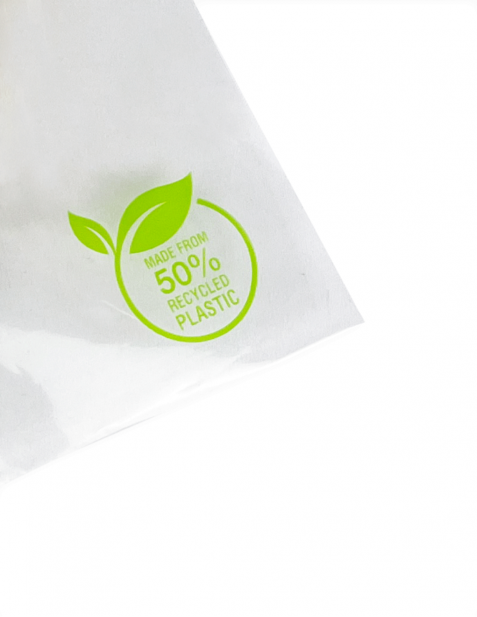 Bolsa PE 50% reciclada 18x25 cm 100 uds