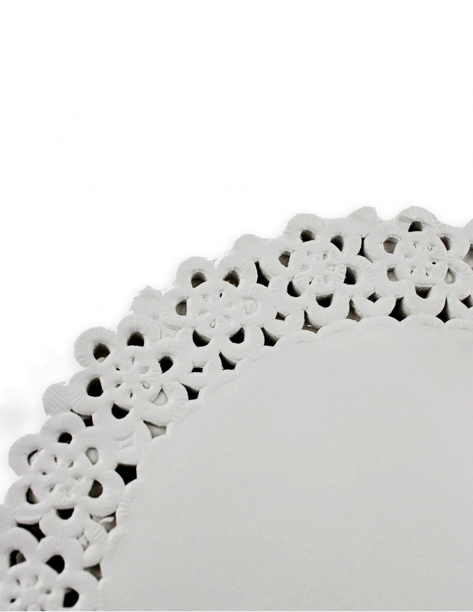 Blonda opalina blanca 35 cm 100 uds