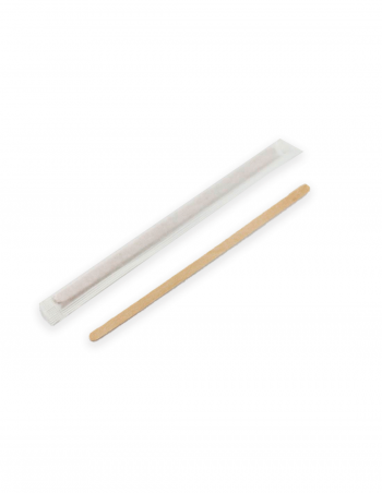 Agitadores de madera enfundados 14 cm 1000 uds