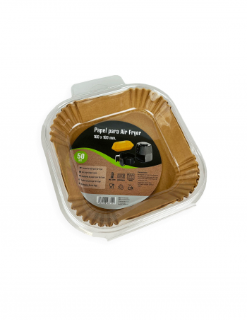 Papel cuadrado para air fryer 16x16 cm 50 uds