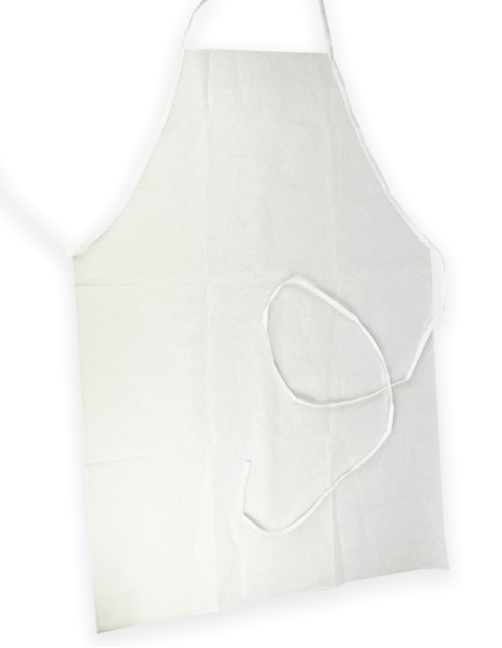 Delantal TNT blanco 60x84 cm 10 uds