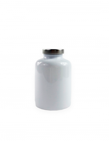Bote blanco con tapa metálica 200 ml