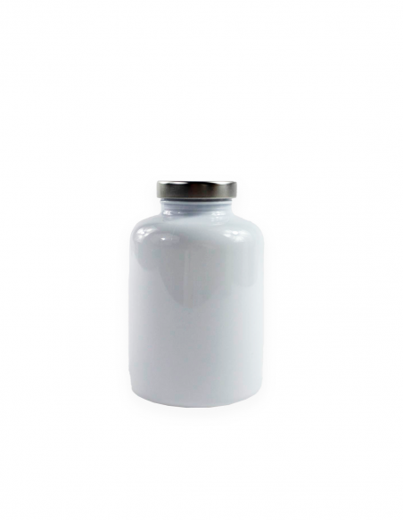 Bote blanco con tapa metálica 200 ml