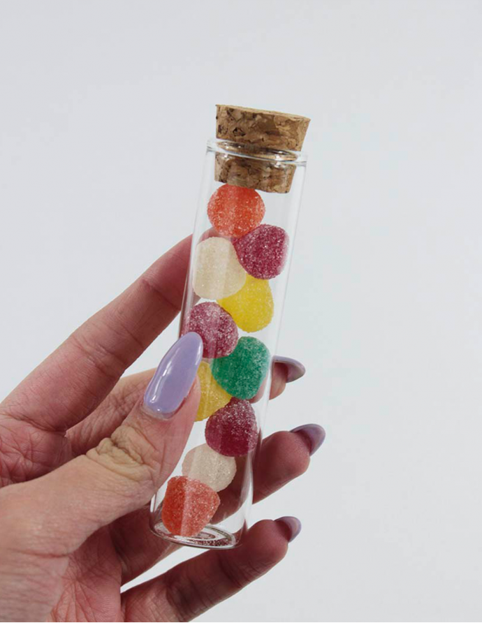 Probeta de cristal con tapón de corcho 10x2,5 cm 40 ml