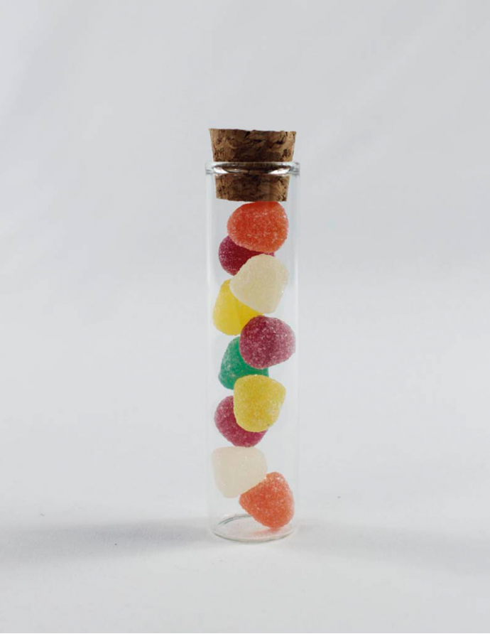 Probeta de cristal con tapón de corcho 10x2,5 cm 40 ml