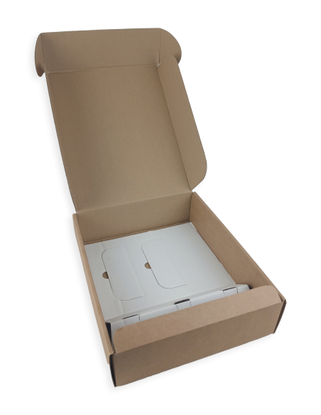 Caja de cartón avana ecommerce 3 botellas 34x28x9 cm