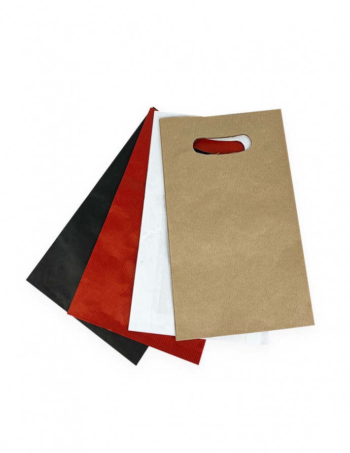 Bolsa asa troquelada 24x10x40 cm. Varios colores. 50 uds