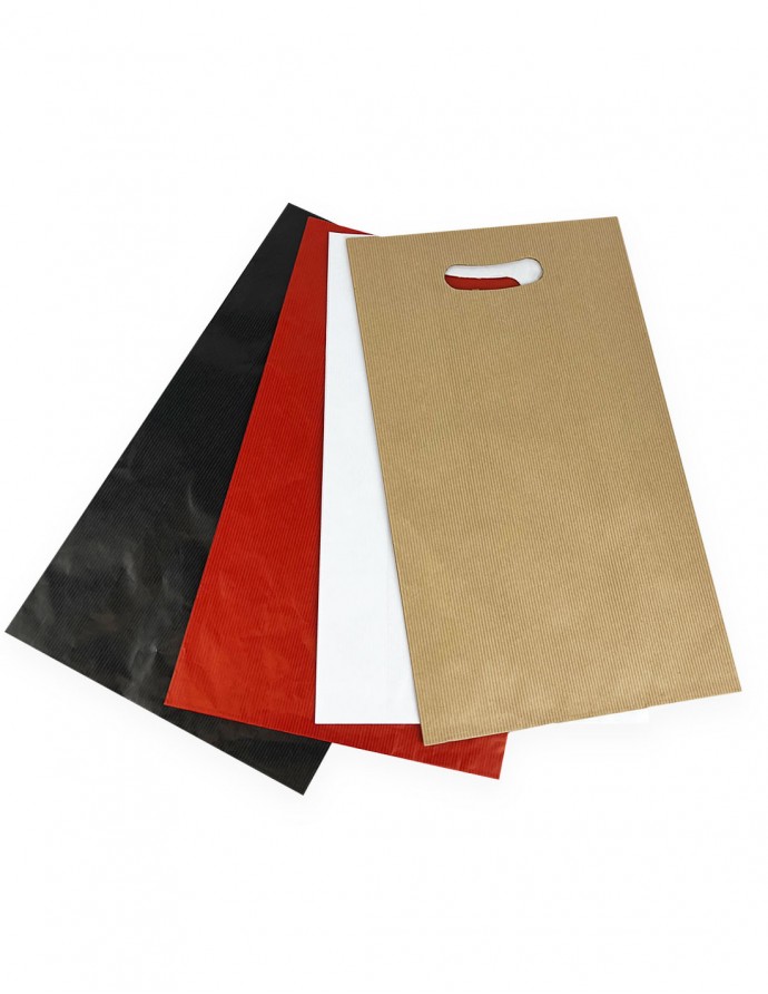 Bolsa asa troquelada 31x7x47 cm. Varios colores. 50 uds