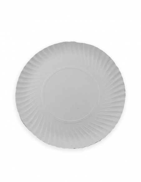 Plato cartón blanco 35 cm 50 uds