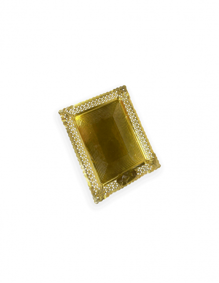 Bandeja cartón blonda aries oro 17x42 cm 