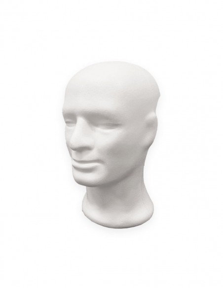 Cabeza de porexpan de hombre