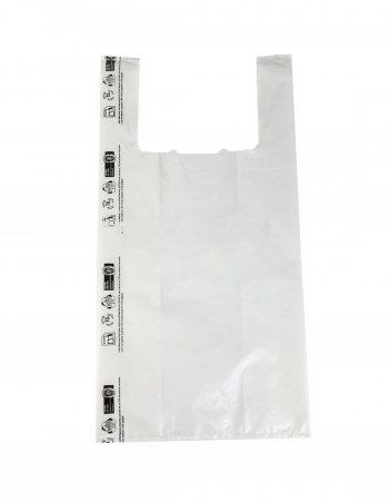 Bolsa asa camiseta 70% reciclada 40x50 cm 100 uds