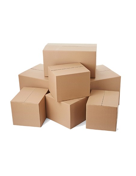 Caja embalaje canal simple 140 x 100 x 90 mm (largo x ancho x alto) marrón  - Cajas Postales Kalamazoo
