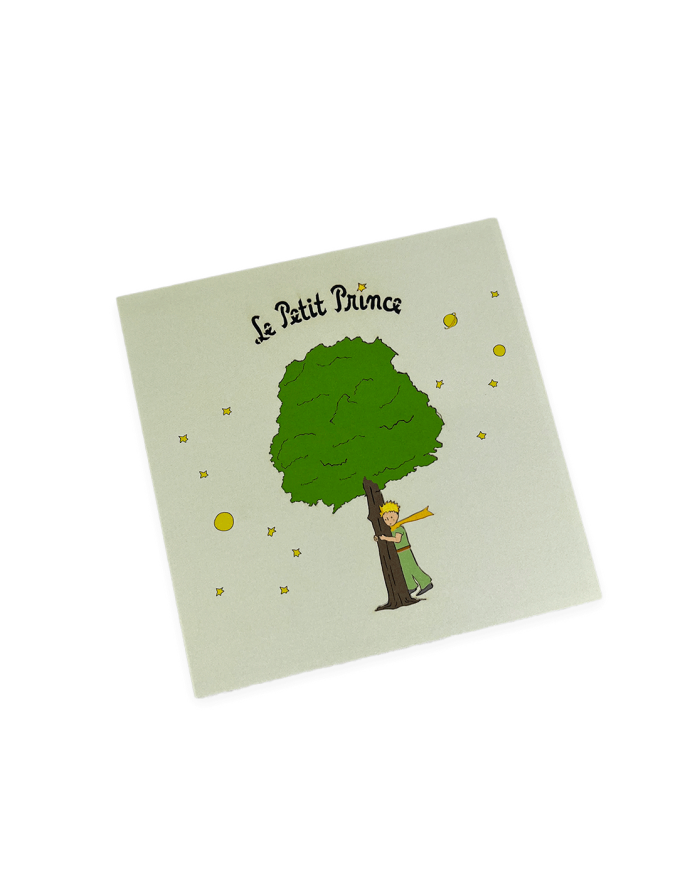 Postal "Le petit prince et l'arbre" 