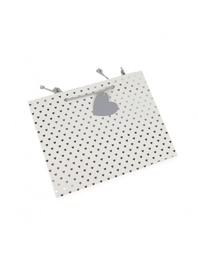 Bolsa asa cordón corazones 33x13,7x26,3 cm