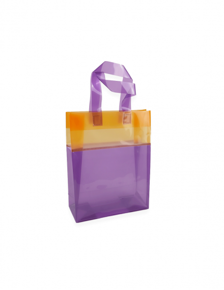 Bolsa asa plana lila y naranja 22x9x28 cm 10 uds