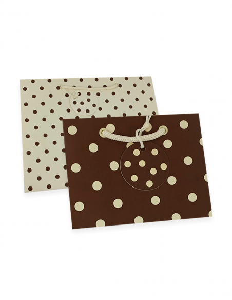 Bolsa asa cordón topos 33x13,7x26,3 cm 12 uds