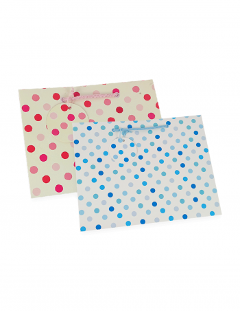 Bolsa asa cordón topos 33x13,7x26,3 cm 12 uds