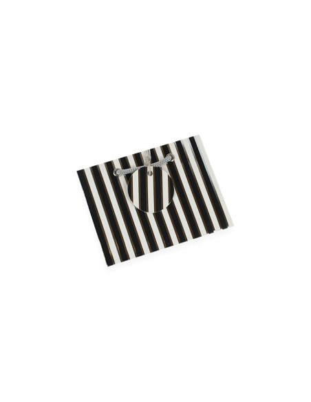 Bolsa asa cordón rayas 22,8x9,8x17,7 cm 12 uds