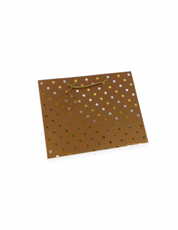Bolsa asa cordón topos 33x13,7x26,3 cm 12 uds