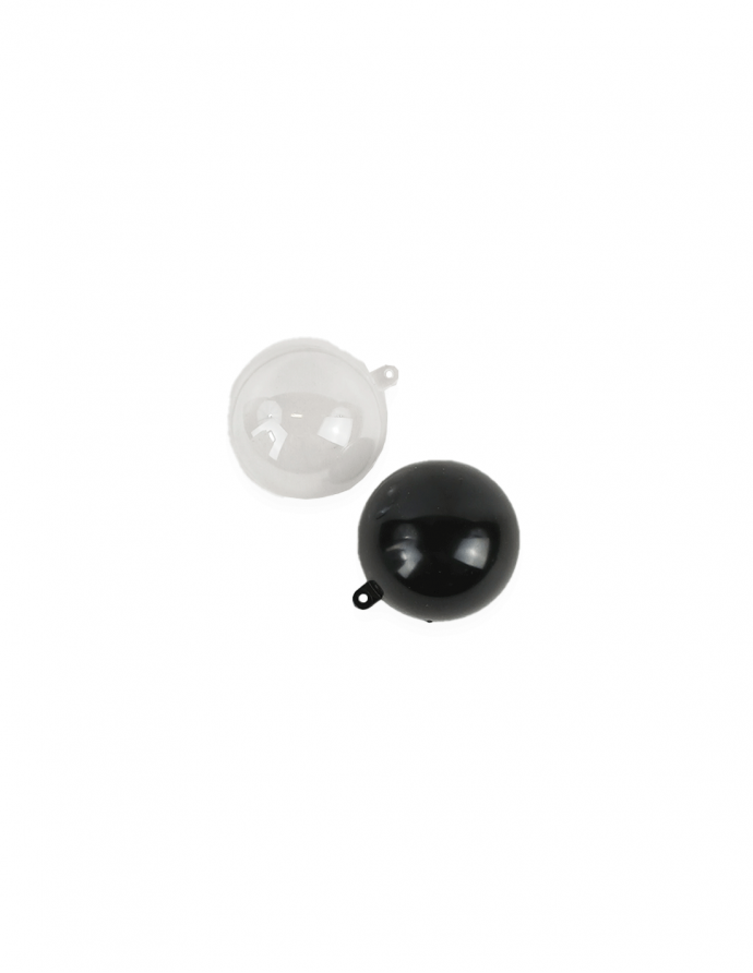 Bola de plástico rígido negro 5 cm  
