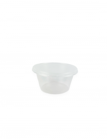 Tarrina redonda con tapa 10 cm 5 uds