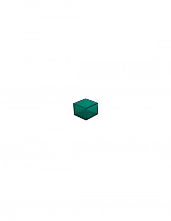 Caja plástico rígido. Varios colores. 2x2x1,3 cm 