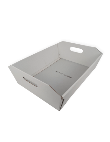 Cesto Fibra Blanco 40x30x12 cm 2