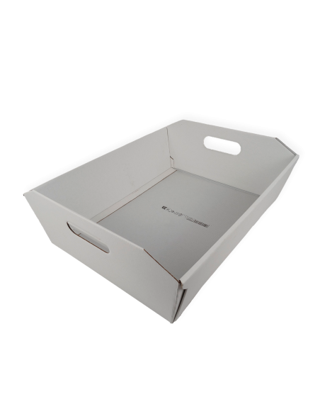 Cesto Fibra Blanco 40x30x12 cm