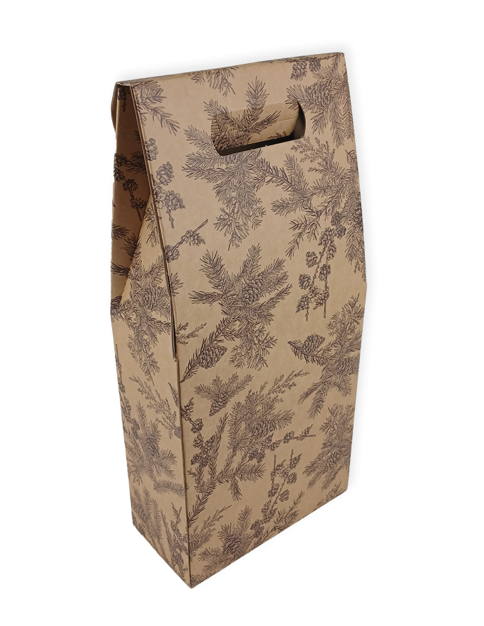 Caja para 2 botellas Estampado 18x9x38,5 cm