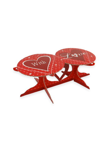 Soporte 2 cupcakes San Valentín