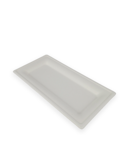 Bandeja Rect. Caña de azúcar c/Blanco. 260X130mm. 50 Un.