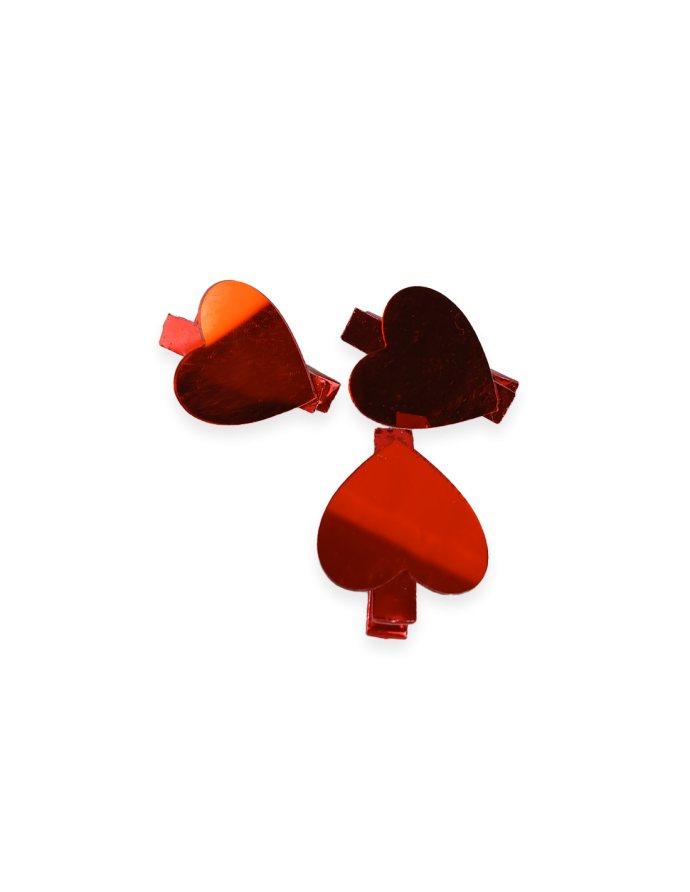 Corazón con pinza Color rojo. UNIDAD