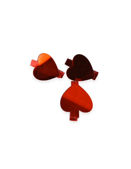 Corazón con pinza Color rojo. UNIDAD